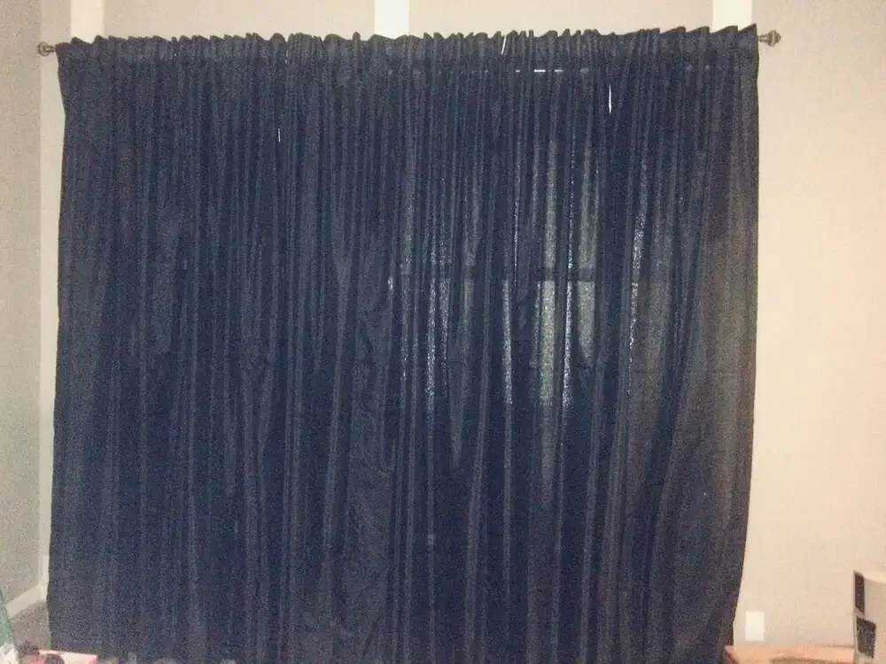 IKEA VIVAN Pair of Black Curtains 57x98